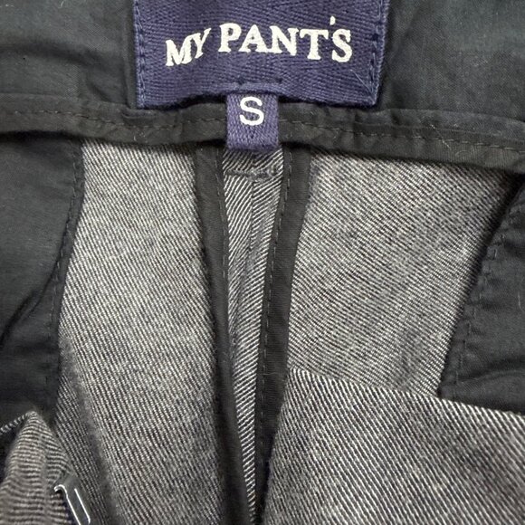 My Pants Women’s Gray Cotton & Viscose Pants Slim Fit Side Stripe Size S - Picture 7 of 9
